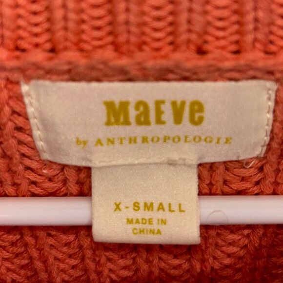 Maeve Anthropologie Coral sweater size XS - Picture 8 of 8